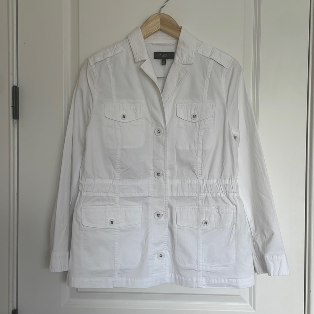 Talbots Women’s Lightweight Utility Jacket White MP